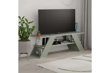 Janesh Golvstående Tv Bänk 120 cm med Förvaring i Målat Trä - Grön - Möbler - Vardagsrum - Tv-möbler & mediamöbler - Tv-bänkar