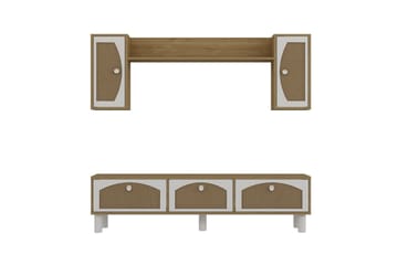Beige/Rödfärgat trä