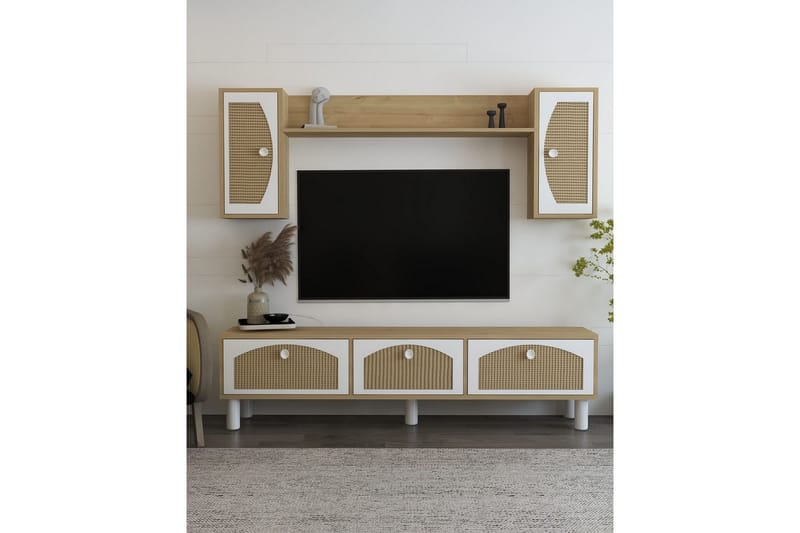 Jasvindir Tv-skåp - Beige/Rödfärgat trä - Möbler - Vardagsrum - Tv-möbler & mediamöbler - Tv-skåp