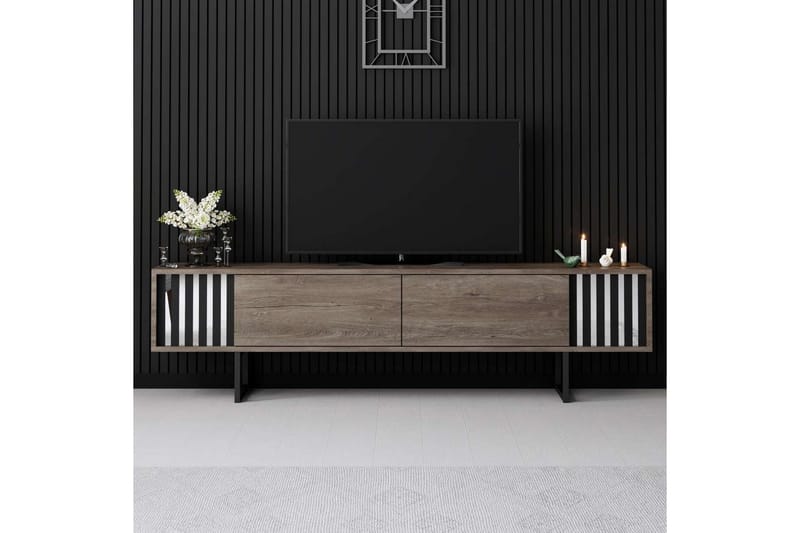 Jeval Tv-bänk 180 cm - Ljusbrun/Svart - Möbler - Vardagsrum - Tv-möbler & mediamöbler - Tv-bänkar
