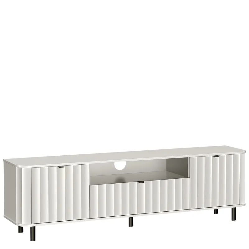 Joriel Tv-bänk 196 cm, Vit|svart