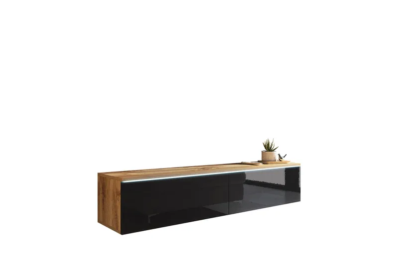 Kanak Tv-bänk 140 cm - Natur/Svart - Möbler - Vardagsrum - Tv-möbler & mediamöbler - Tv-bänkar