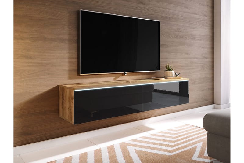 Kanak Tv-bänk 140 cm - Natur/Svart - Möbler - Vardagsrum - Tv-möbler & mediamöbler - Tv-bänkar