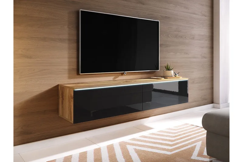 Kanak Tv-bänk 140 cm - Natur/Svart - Möbler - Vardagsrum - Tv-möbler & mediamöbler - Tv-bänkar