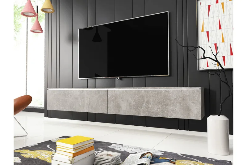 Kanak Tv-bänk 180 cm - Grå - Möbler - Vardagsrum - Tv-möbler & mediamöbler - Tv-bänkar