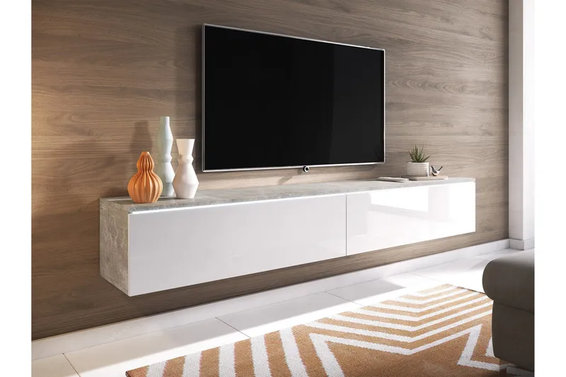 Kanak Tv-bänk 180 cm - Grå/Vit - Möbler - Vardagsrum - Tv-möbler & mediamöbler - Tv-bänkar
