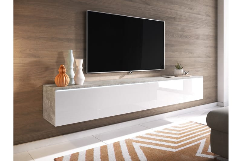 Kanak Tv-bänk 180 cm - Grå/Vit - Möbler - Vardagsrum - Tv-möbler & mediamöbler - Tv-bänkar