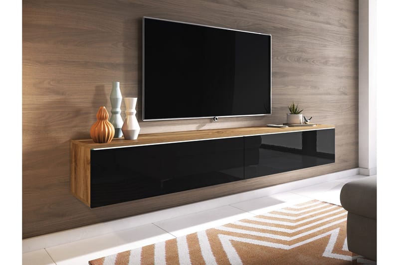 Kanak Tv-bänk 180 cm - Natur/Svart - Möbler - Vardagsrum - Tv-möbler & mediamöbler - Tv-bänkar