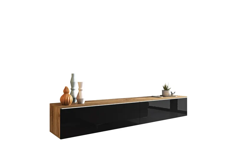 Kanak Tv-bänk 180 cm - Natur/Svart - Möbler - Vardagsrum - Tv-möbler & mediamöbler - Tv-bänkar