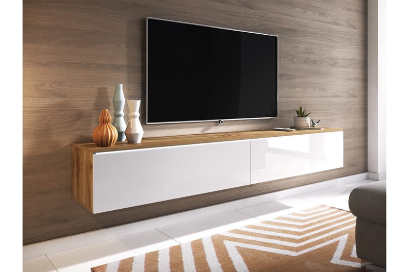 Kanak Tv-bänk 180 cm - Natur/Vit - Möbler - Vardagsrum - Tv-möbler & mediamöbler - Tv-bänkar