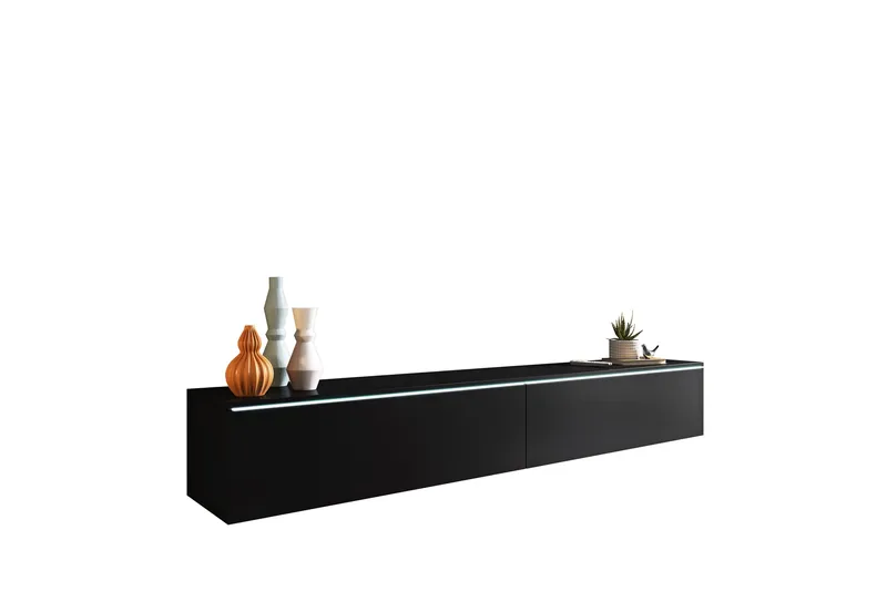 Kanak Tv-bänk 180 cm - Svart - Möbler - Vardagsrum - Tv-möbler & mediamöbler - Tv-bänkar