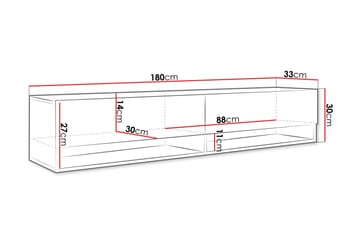 Kanak Tv-bänk 180 cm - Svart - Möbler - Vardagsrum - Tv-möbler & mediamöbler - Tv-bänkar