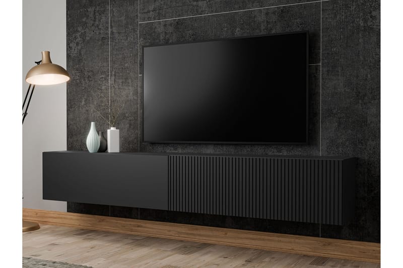 Kangana Tv-bänk 200 cm - Svart - Möbler - Vardagsrum - Tv-möbler & mediamöbler - Tv-bänkar