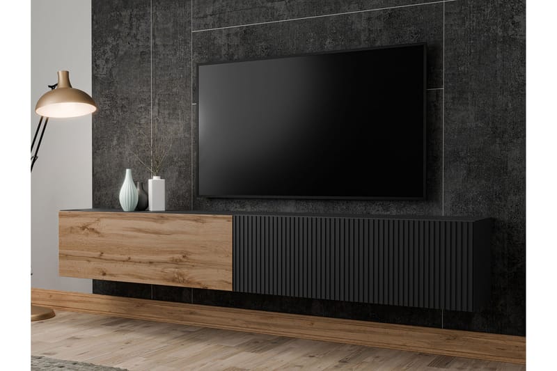 Kangana Tv-bänk 200 cm - Svart - Möbler - Vardagsrum - Tv-möbler & mediamöbler - Tv-bänkar