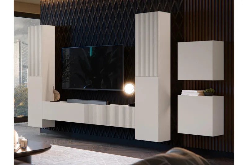 Kangana Tv-möbelset - Beige - Möbler - Vardagsrum - Tv-möbler & mediamöbler - Tv-möbelset