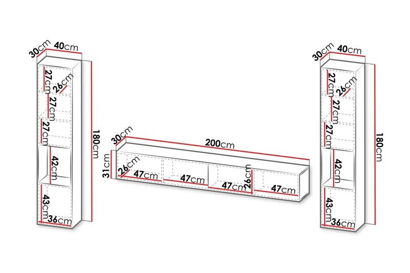 Kangana Tv-möbelset - Beige - Möbler - Vardagsrum - Tv-möbler & mediamöbler - Tv-möbelset