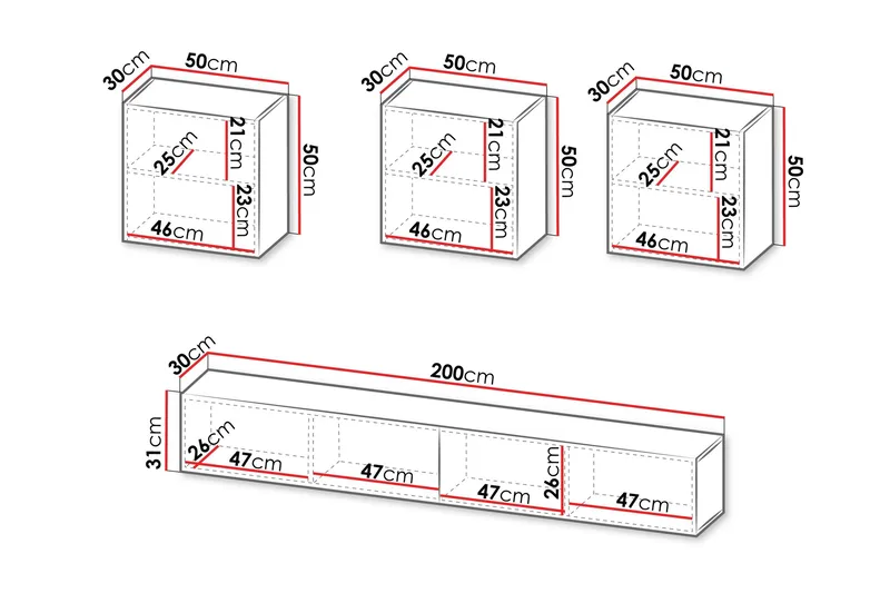 Kangana Tv-möbelset - Beige - Möbler - Vardagsrum - Tv-möbler & mediamöbler - Tv-möbelset