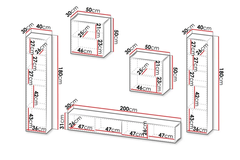 Kangana Tv-möbelset - Beige - Möbler - Vardagsrum - Tv-möbler & mediamöbler - Tv-möbelset