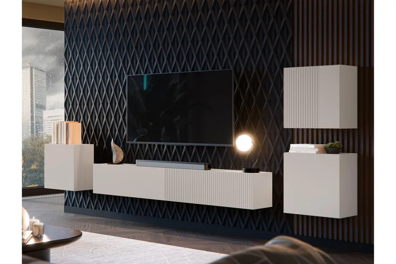 Kangana Tv-möbelset - Beige - Möbler - Vardagsrum - Tv-möbler & mediamöbler - Tv-möbelset