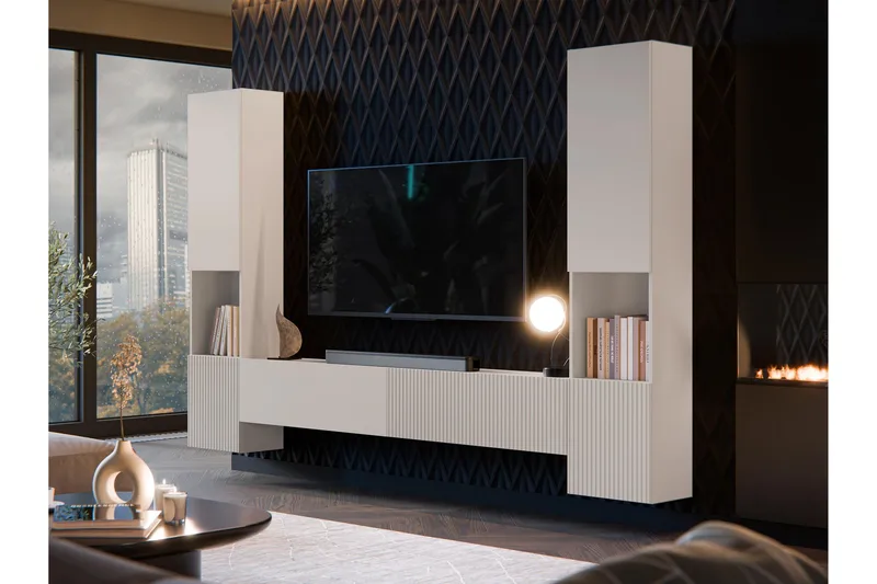 Kangana Tv-möbelset - Beige - Möbler - Vardagsrum - Tv-möbler & mediamöbler - Tv-möbelset