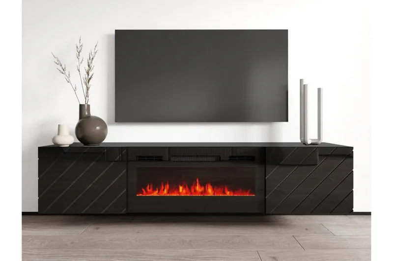 Kanki Tv-bänk 183 cm - Svart - Möbler - Vardagsrum - Tv-möbler & mediamöbler - Tv-bänkar