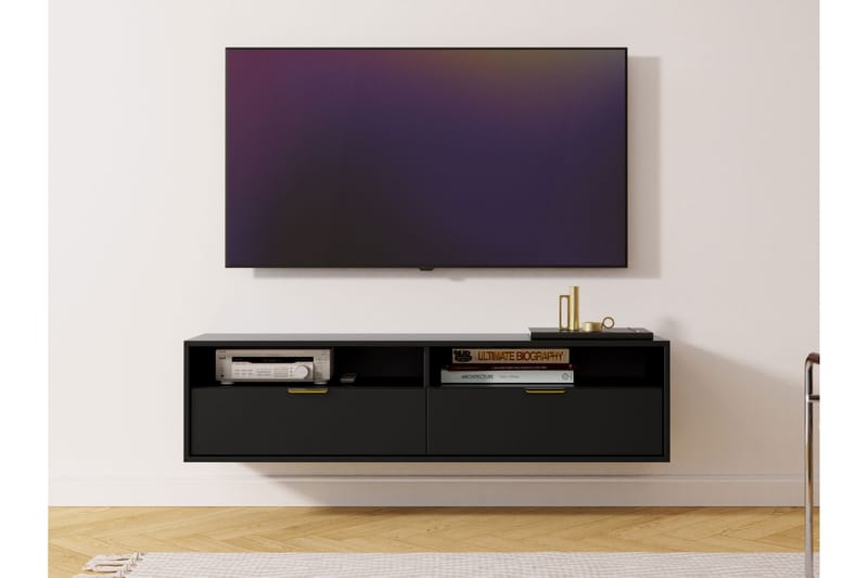 Kanon Tv-bänk 140 cm - Svart - Möbler - Vardagsrum - Tv-möbler & mediamöbler - Tv-bänkar