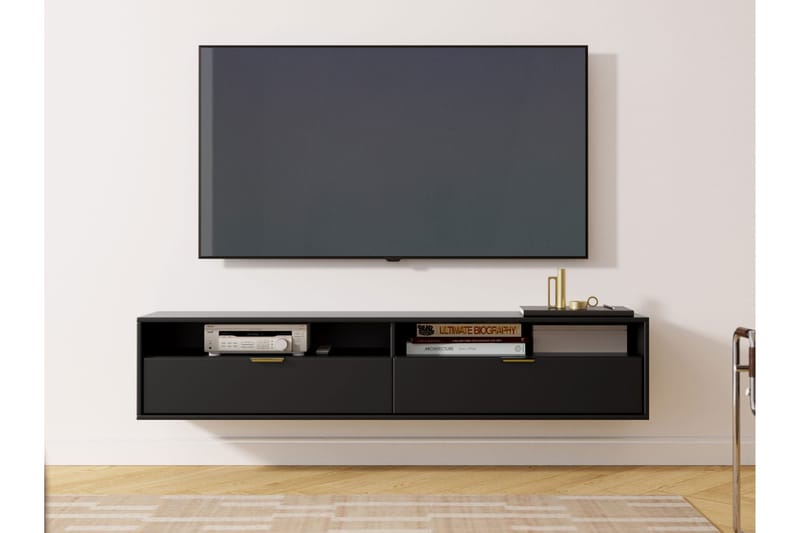 Kanon Tv-bänk 175 cm - Svart - Möbler - Vardagsrum - Tv-möbler & mediamöbler - Tv-bänkar