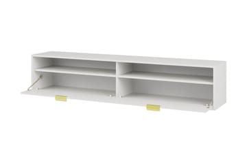Kanon Väggmonterad Tv Bänk 175 cm med Förvaring i Målat Trä - Vit - Möbler - Vardagsrum - Tv-möbler & mediamöbler - Tv-bänkar