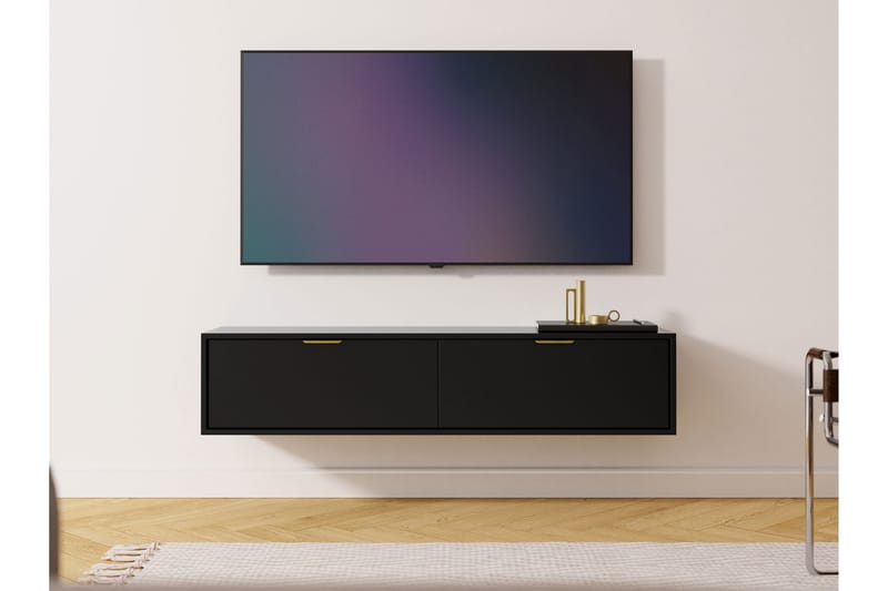 Kanta Tv-bänk 140 cm - Svart - Möbler - Vardagsrum - Tv-möbler & mediamöbler - Tv-bänkar