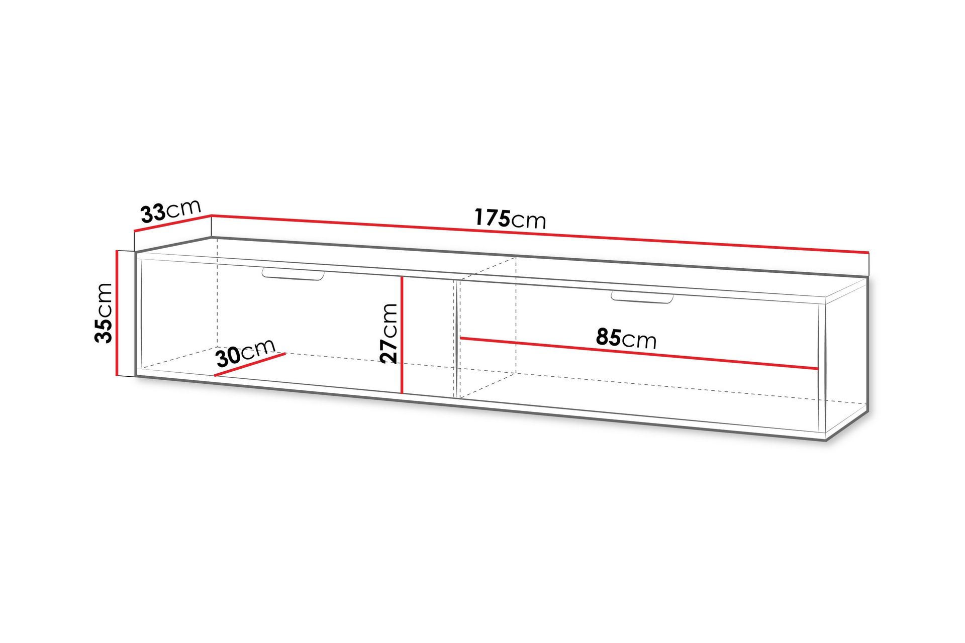 Kanta Tv-bänk 175 cm - Vit - Möbler - Vardagsrum - Tv-möbler & mediamöbler - Tv-bänkar