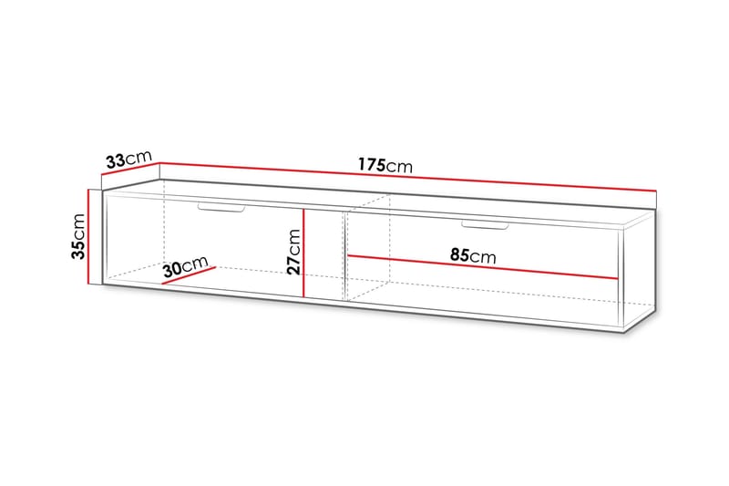 Kanta Tv-bänk 175 cm - Vit - Möbler - Vardagsrum - Tv-möbler & mediamöbler - Tv-bänkar