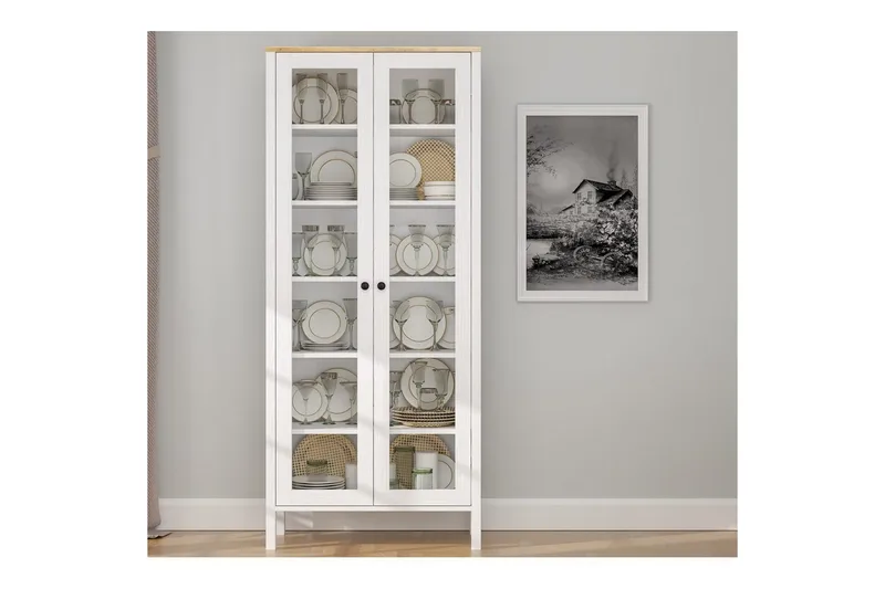 Kelric Bokhylla 83 cm - Natur/Vit - Förvaring - Hyllor - Bokhylla