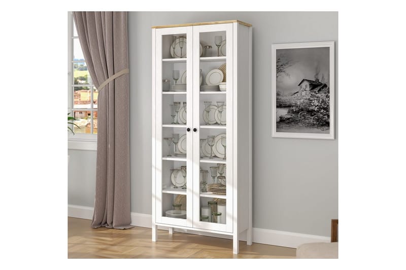 Kelric Bokhylla 83 cm - Natur/Vit - Förvaring - Hyllor - Bokhylla