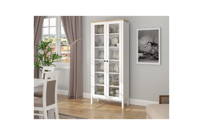 Kelric Bokhylla 83 cm - Natur/Vit - Förvaring - Hyllor - Bokhylla