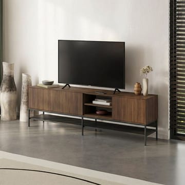 Kenvor Tv-bänk 180 cm - Milano Walnut, Wood Black, Black - Möbler - Vardagsrum - Tv-möbler & mediamöbler - Tv-bänkar