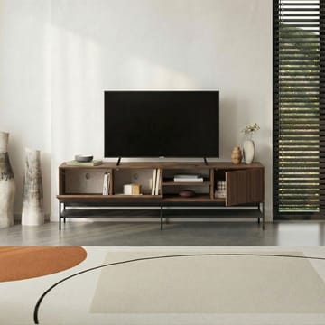 Kenvor Tv-bänk 180 cm - Milano Walnut, Wood Black, Black - Möbler - Vardagsrum - Tv-möbler & mediamöbler - Tv-bänkar
