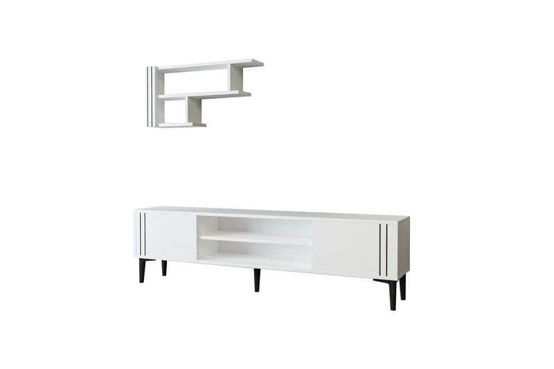 Klyne Tv-möbelset 140x29,6 cm, Vit