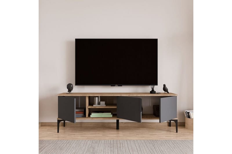 Kunar Tv-bänk 180 cm - Antracit - Möbler - Vardagsrum - Tv-möbler & mediamöbler - Tv-bänkar