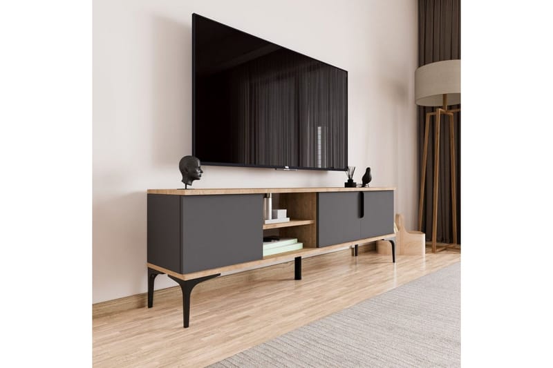 Kunar Tv-bänk 180 cm - Antracit - Möbler - Vardagsrum - Tv-möbler & mediamöbler - Tv-bänkar