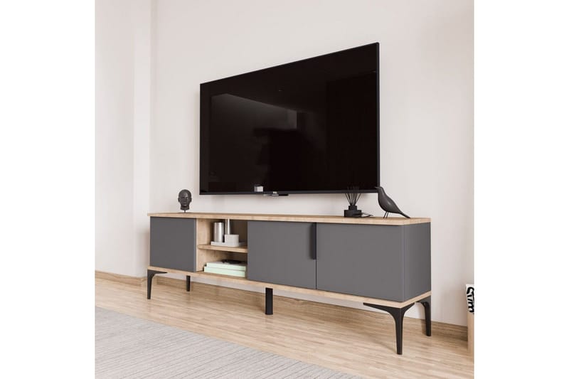 Kunar Tv-bänk 180 cm - Antracit - Möbler - Vardagsrum - Tv-möbler & mediamöbler - Tv-bänkar