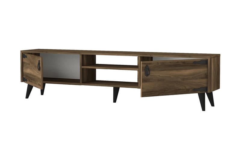 KYRKEBERG TV-Bänk 180 cm Brun/Svart -   - Tv-bänkar