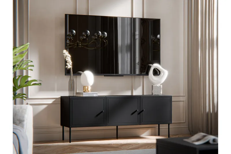 Laholm Tv-bänk 151 cm - Svart - Möbler - Vardagsrum - Tv-möbler & mediamöbler - Tv-bänkar