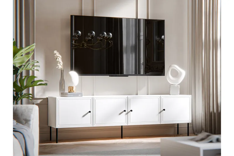 Laholm Tv-bänk 201 cm - Vit - Möbler - Vardagsrum - Tv-möbler & mediamöbler - Tv-bänkar