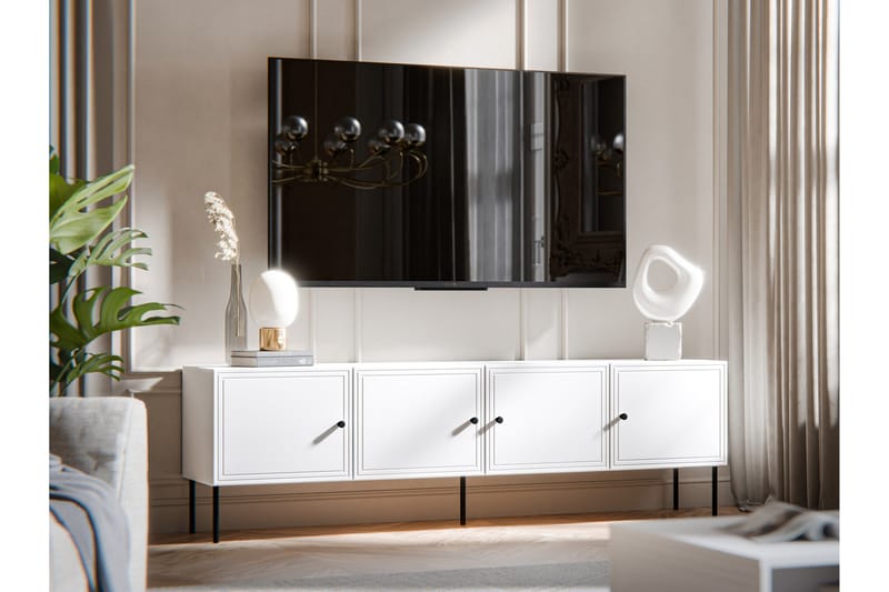 Laholm Tv-bänk 201 cm - Vit - Möbler - Vardagsrum - Tv-möbler & mediamöbler - Tv-bänkar