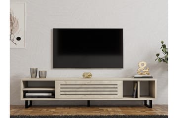 Lamal Golvstående TV Bänk 160 cm med Förvaring i Trä - Beige - Möbler - Vardagsrum - Tv-möbler & mediamöbler - Tv-bänkar