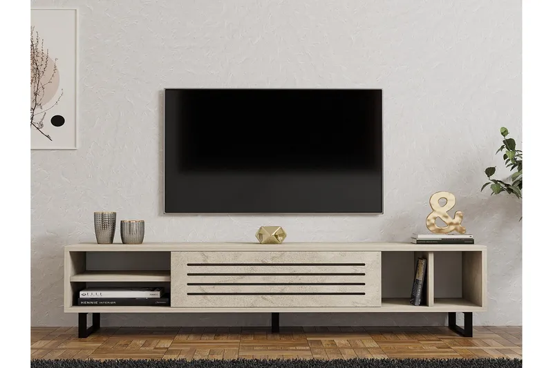 Lamal Tv-bänk 160 cm - Beige - Möbler - Vardagsrum - Tv-möbler & mediamöbler - Tv-bänkar
