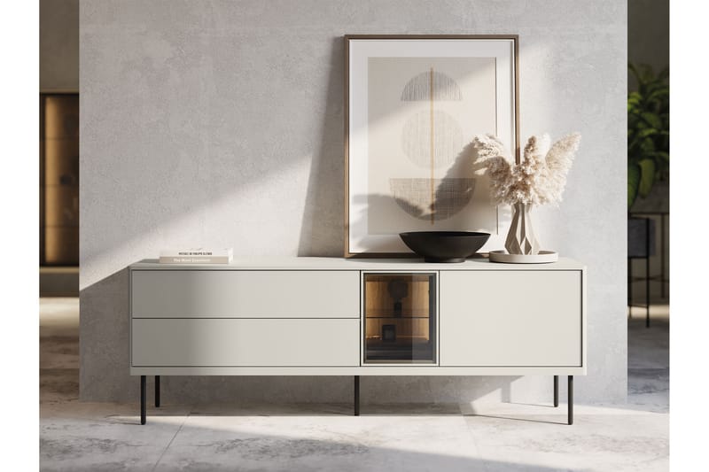 Levisa Tv-bänk 161x41 cm - Beige - Möbler - Vardagsrum - Tv-möbler & mediamöbler - Tv-bänkar