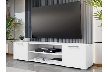 Lindesberg Golvstående Tv Bänk 156 cm med Förvaring i Målat Trä - Vit - Möbler - Vardagsrum - Tv-möbler & mediamöbler - Tv-bänkar