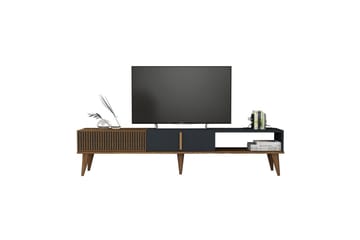 Lissione Tv-bänk 180 cm - Valnöt/Antracit - Möbler - Vardagsrum - Tv-möbler & mediamöbler - Tv-bänkar