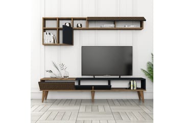 Lissione Tv-bänk 180 cm - Valnöt/Antracit - Möbler - Vardagsrum - Tv-möbler & mediamöbler - Tv-bänkar